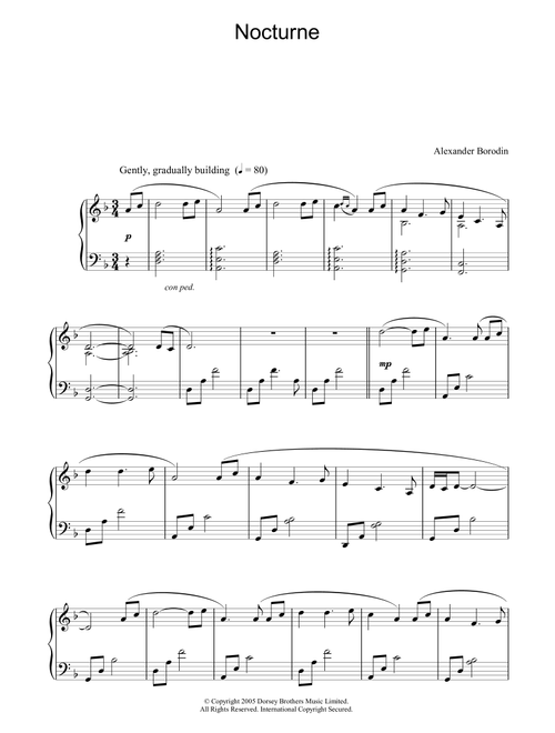 Nocturne - Alexander Borodin (Piano Solo)