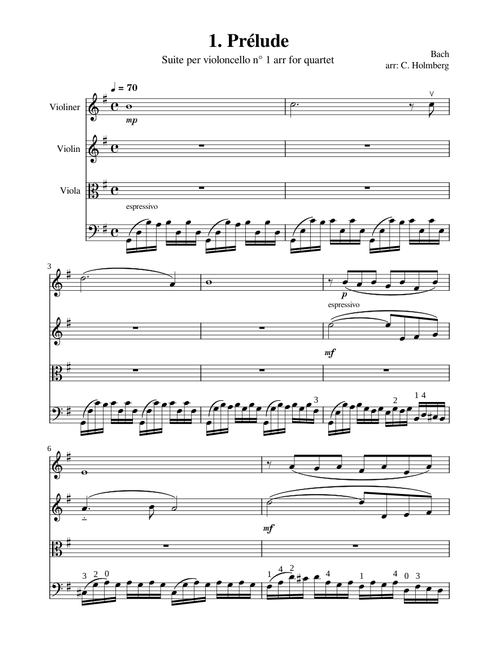 J. S. Bach - Cello Suite n° 1 BWV 1007 - 1. Prélude