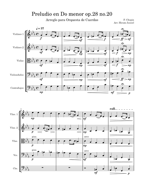 Prelude, Op. 28, No. 20 – Frédéric Chopin (arr. for String Orchestra)