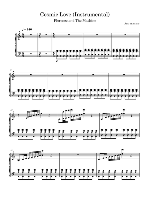 Cosmic Love Instrumental (Florence + The Machine)