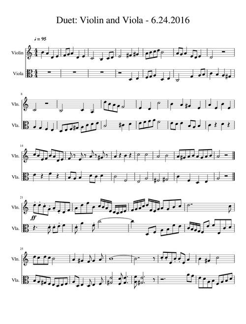Duet: Violin and Viola - 6.24.2016