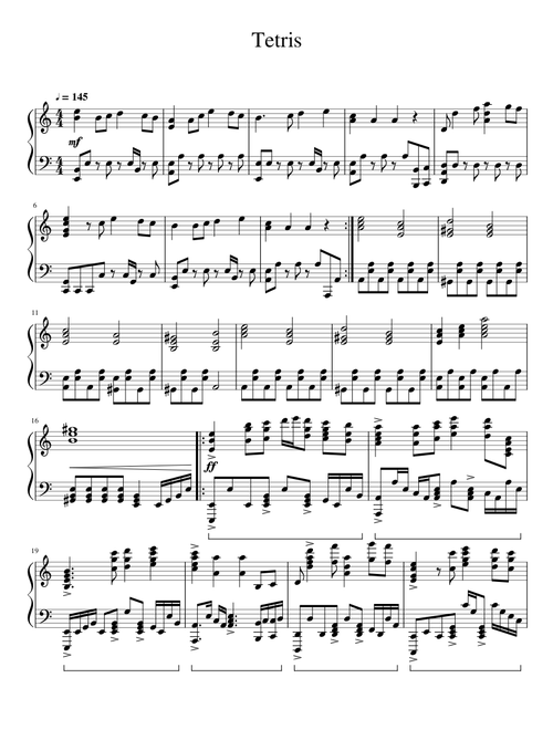 Tetris Theme - EPIC piano arrangement