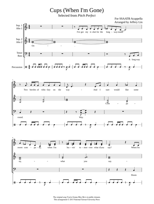 Cups (You're Gonna Miss Me When I'm Gone) with percussion