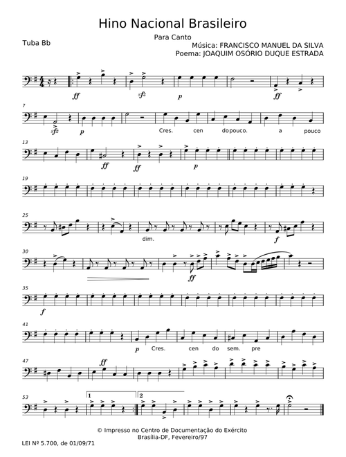 Hino Nacional Brasileiro - Francisco Manuel da Silva