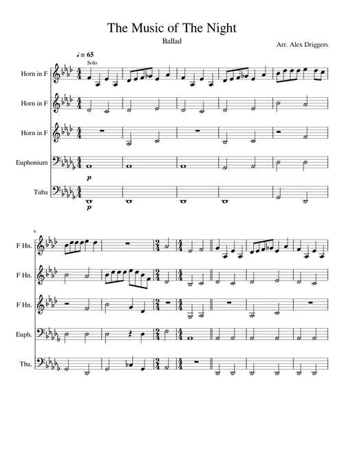 The Music Of The Night Ballad