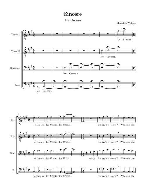 Sincere – Meredith Willson