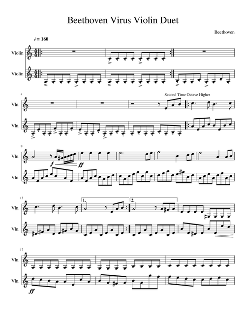 Beethoven Virus Violin Duet