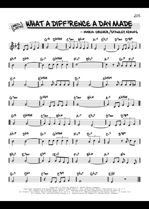 ビッグバンド譜「What a Difference a Day Made」 WHAT A DIFFERENCE A