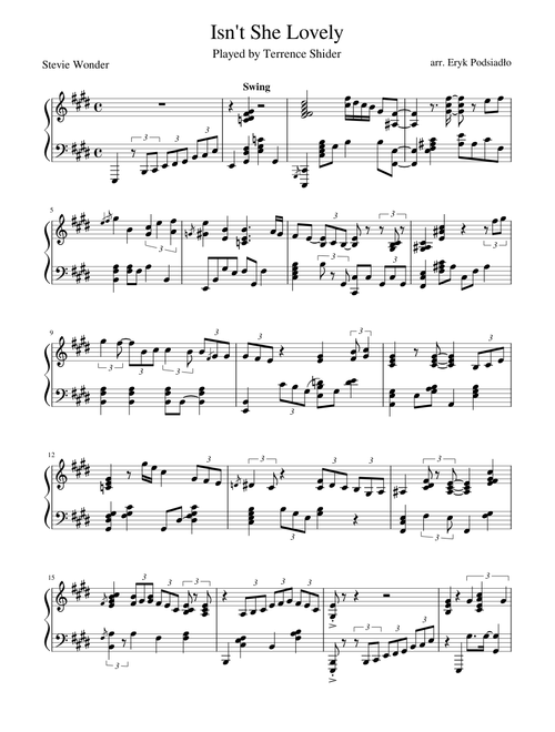 Stevie Wonder sheet music by azarashiii | Play, print, and