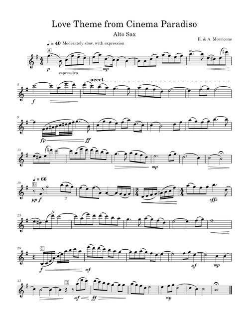 Love Theme (Tema D'Amore) (from Cinema Paradiso) – Ennio Morricone, Andrea Morricone Love Theme from Cinema Paradiso