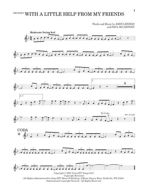 With A Little Help From My Friends - The Beatles, Joe Cocker, Sam And Mark (Trumpet Solo)