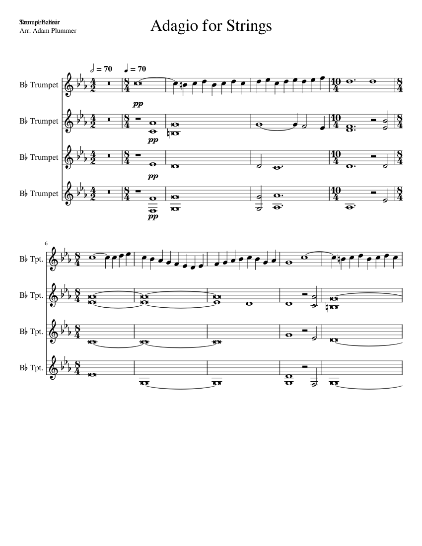 CELEBRE ADAGIO 吹奏楽　楽譜 Play Official version of Adagio In E Major Sheet Music by
