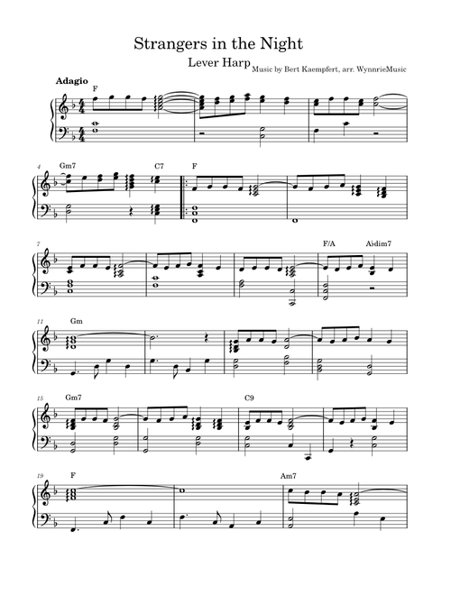 Strangers in the Night – Bert Kaempfert Strangers in the Night (for lever harp) – Bert Kaempfert, Frank Sinatra