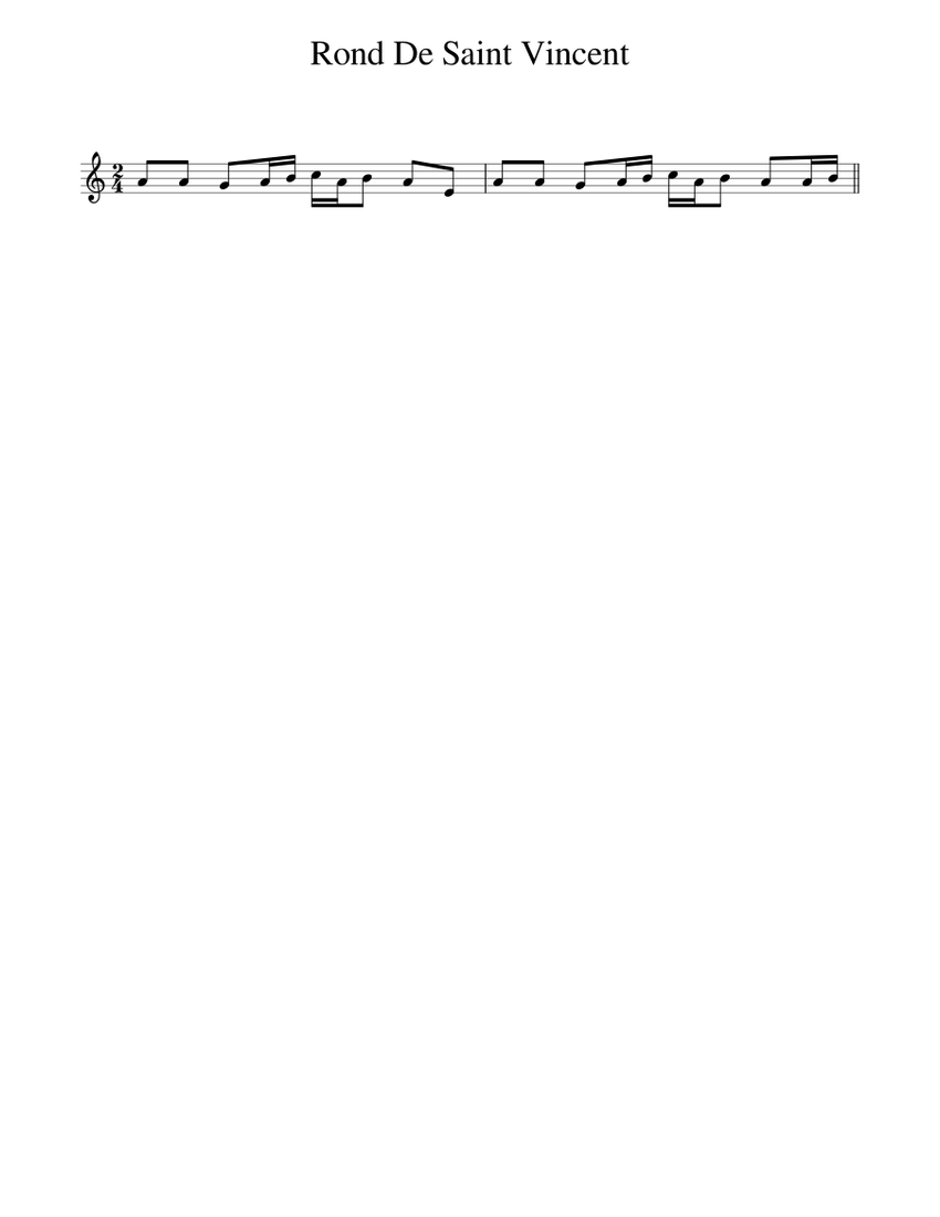 Musical Score Rond Rond De Saint Vincent Sheet music for Piano (Solo) | Musescore.com