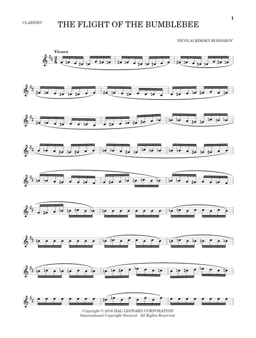 The Flight Of The Bumble Bee - Nicolay Rimsky-Korsakov (Clarinet Solo)
