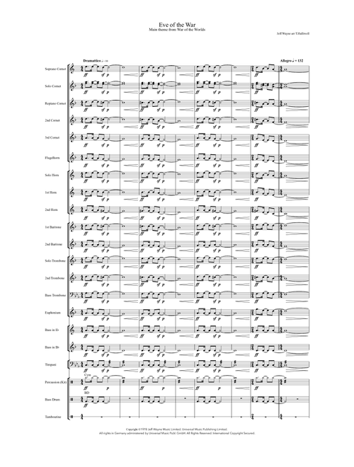 The Eve Of The War (Arr. Trevor Halliwell) - Jeff Wayne (Brass Band)