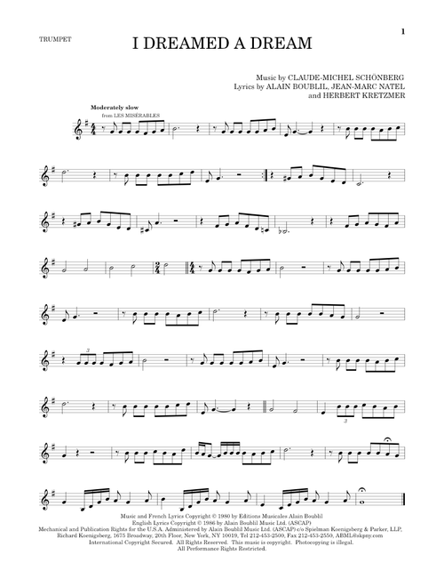 I Dreamed A Dream - Claude-Michel Schonberg (Trumpet Solo)
