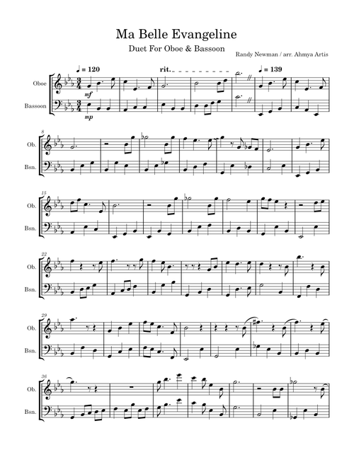 Ma belle evangeline – Randy Newman Ma Belle Evangeline