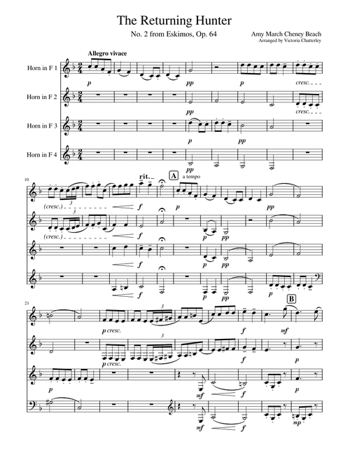 Eskimos - The Returning Hunter, Op.64 – Amy Marcy Beach