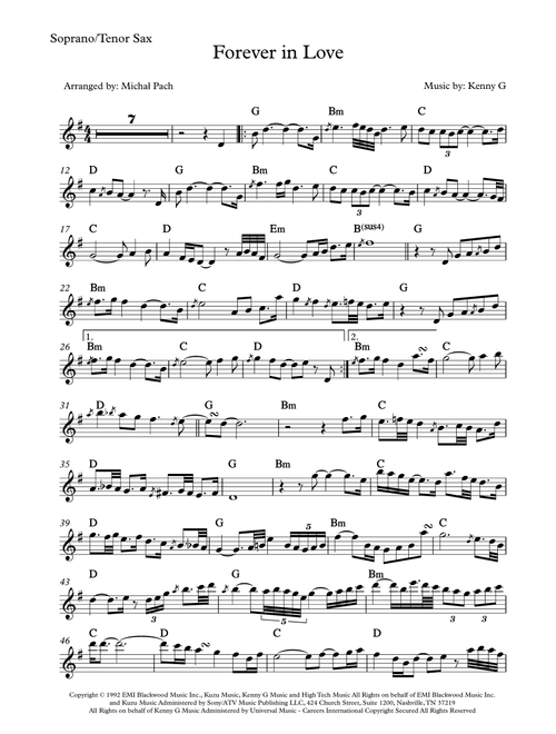 Forever In Love (Arr. Michał Pach) - Kenny G (Soprano Sax Solo)