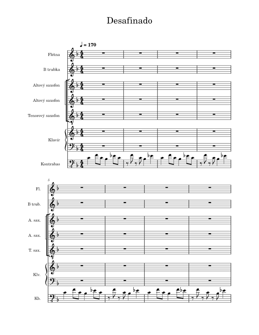 Desafinado Antônio Carlos Jobim Desafinado Sheet music for Piano
