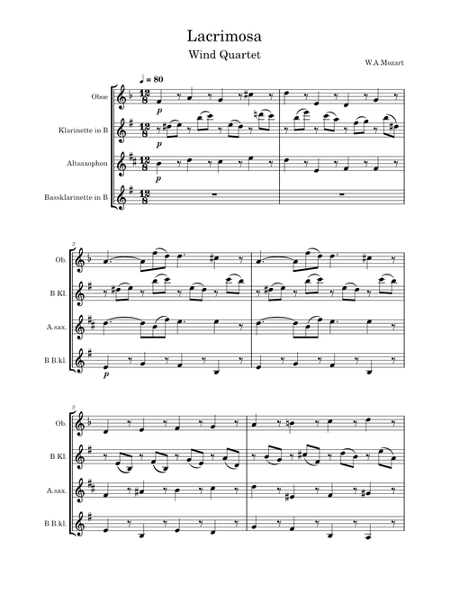 Lacrimosa Requiem – Wolfgang Amadeus Mozart