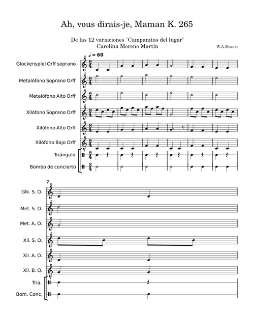 12 Variations on "Ah, vous dirai-je maman", K.265/300e - Wolfgang Amadeus Mozart