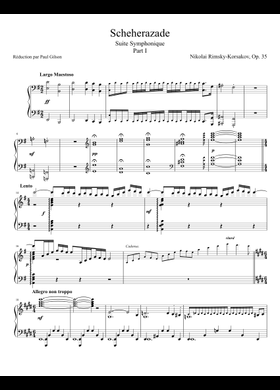 Free Scheherazade, Op.35 by Nikolai Rimsky-Korsakov sheet
