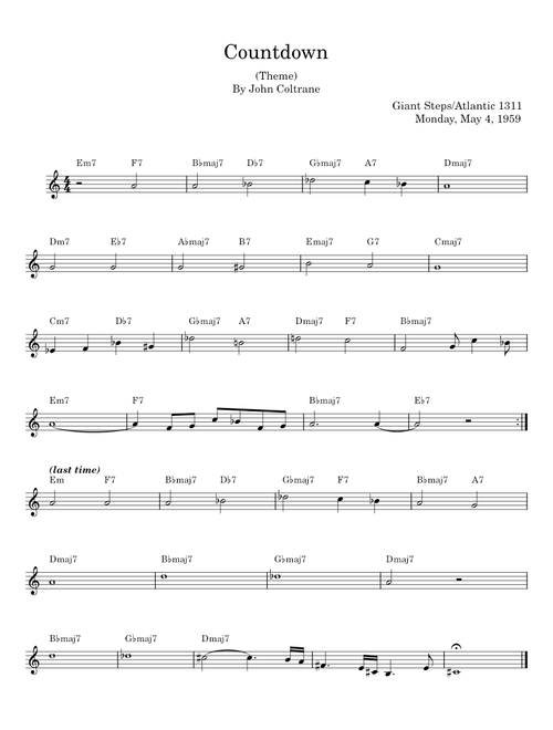 Countdown - John Coltrane