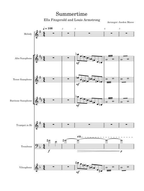 Summertime – George Gerswhin Summertime