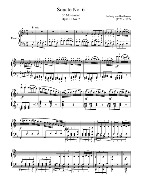 Sonate No. 6, 3rd Movement