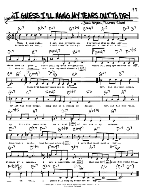 I Guess I'll Hang My Tears Out To Dry - Dexter Gordon (Real Book - Melody-Chords-Lyrics)