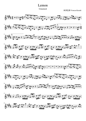 Lemon Sheet Music for Trumpet in b-flat (Solo) | MuseScore.com