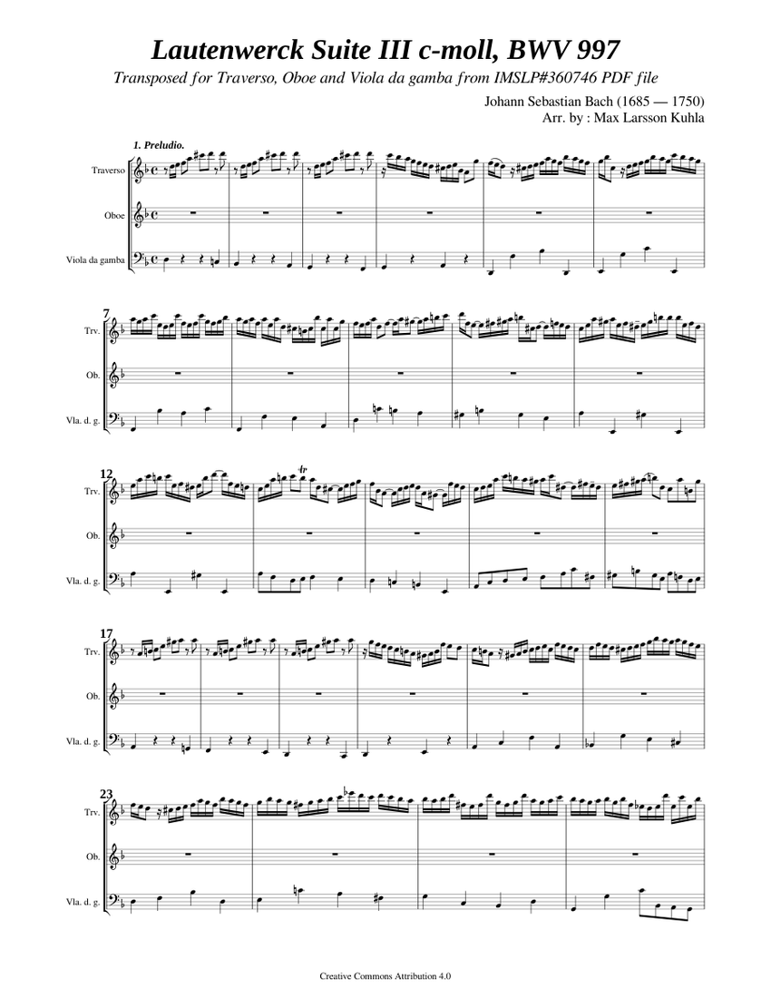 Johann Sebastian Bach オーヴェチュール第2番・第3番 Johann Sebastian Bach オーヴェチュール第2番・第3番 Johann