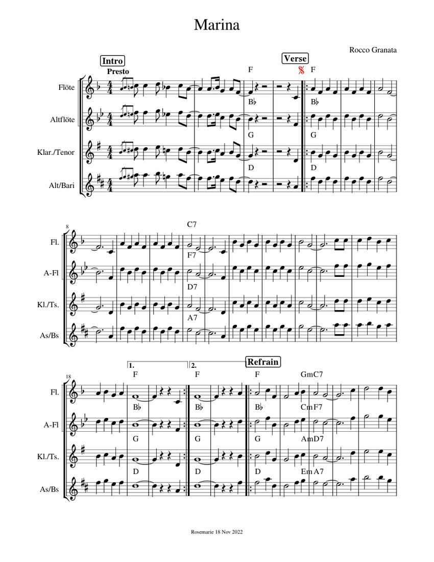 Free Sheet Music For Flute