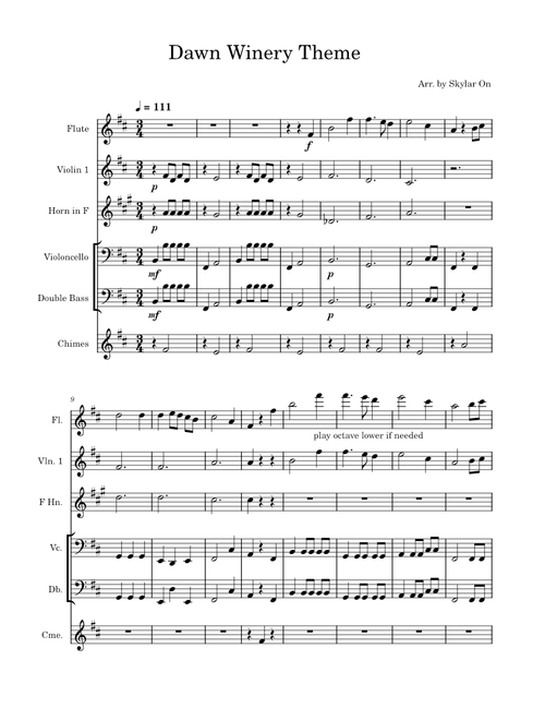 Genshin Impact (Dawn Winery Theme) – Yu-Peng Chen Genshin Impact (Dawn Winery Theme) arr. by Skylar On