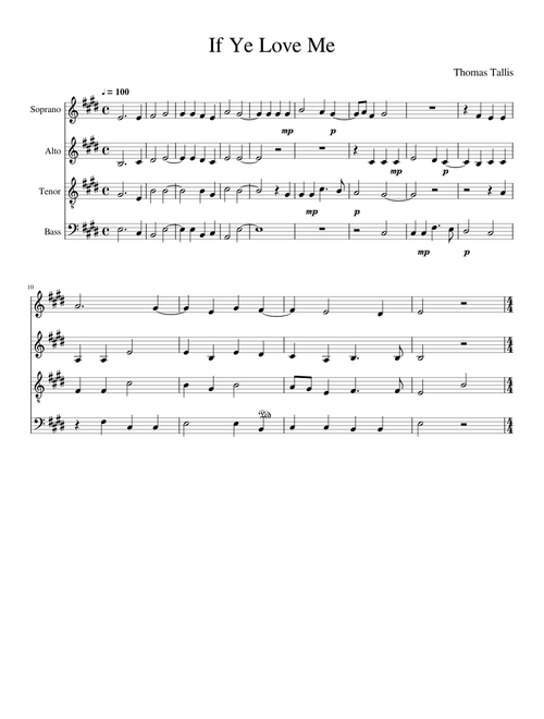 If Ye Love Me - Madrigals