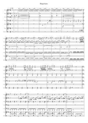 Departure! for String Quartet Sheet Music for Violin, Viola, Cello