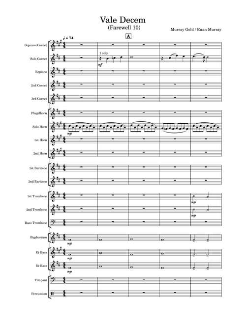 Vale Decem (Arr. Euan Murray) - Murray Gold (Brass Band)