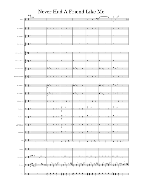 Never Had A Friend Like Me - Concert Band Arrangement [WIP]