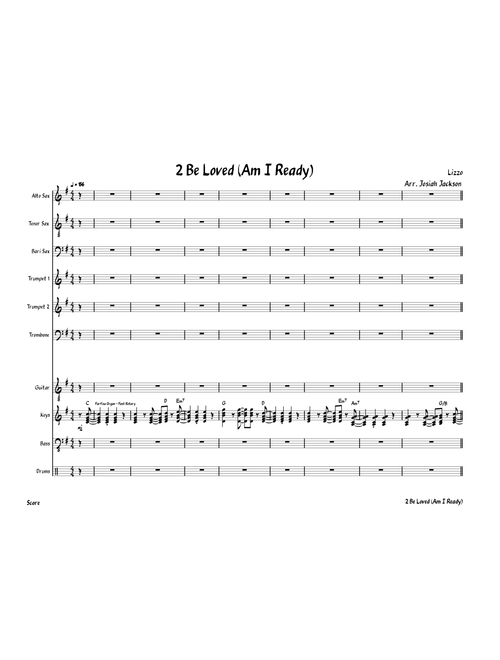 2 Be Loved (Am I ready) – Lizzo, Arr. for Popular Music Ensemble