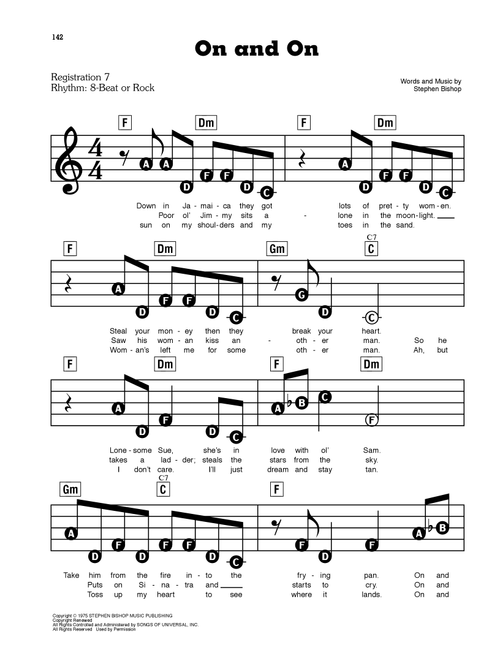 On And On - Stephen Bishop (E-Z Play Today)
