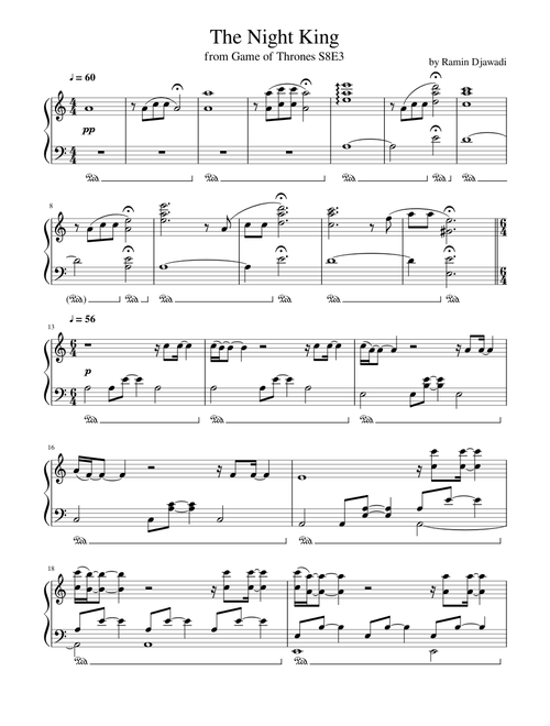 Ramin Djawadi - The Night King - Game of Thrones S8E3 [Piano]