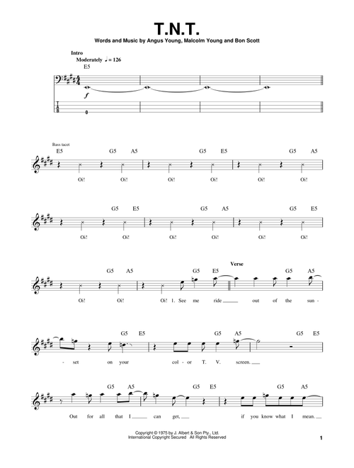 T.N.T. - AC/DC (Bass Tab)