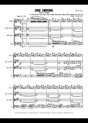 Play Official version of Lose Control Sheet Music by Teddy Swims for ...