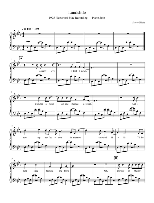 Landslide (Piano Solo)