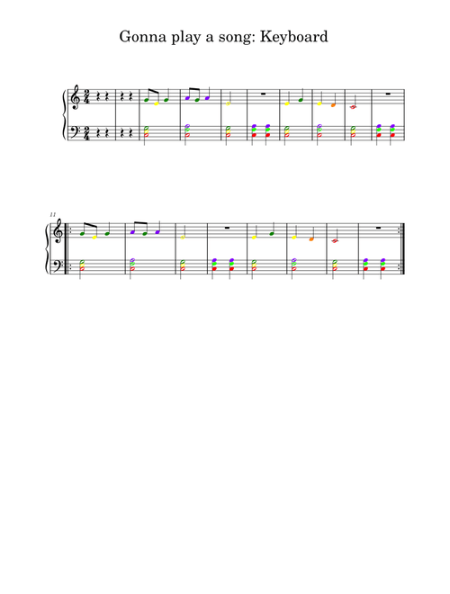 Gonna Sing a Song Keys