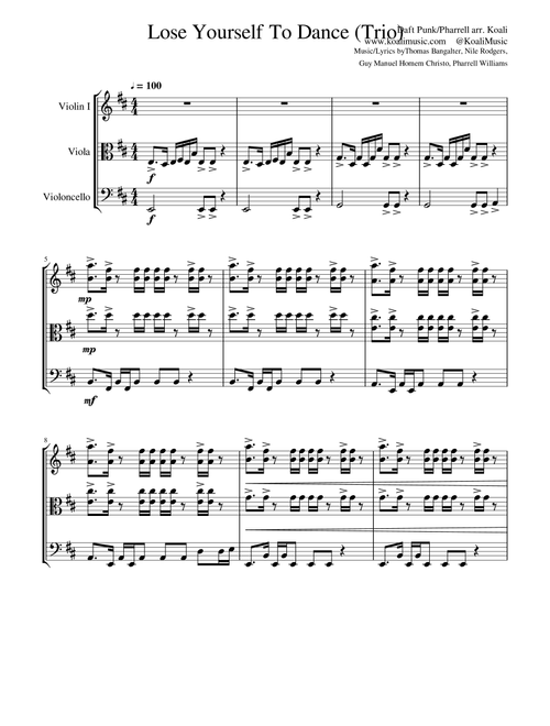 Lose Yourself To Dance (Arr. KoaliMusic) - Daft Punk (String Ensemble)