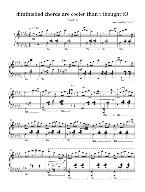 Diminished chords are cooler than i thought :O – AZALI ⠀