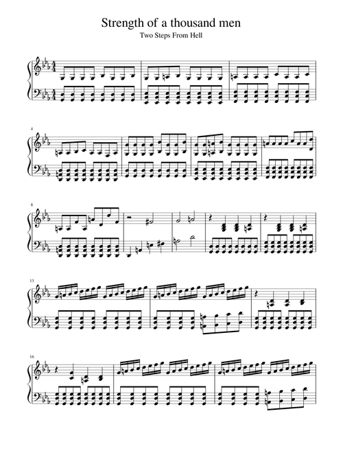 Strength of a thousand men - Piano Solo